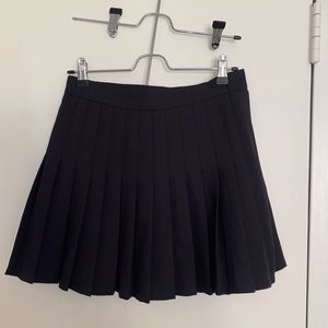Black Pleated Mini Skirt